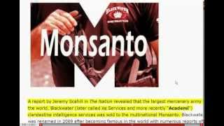 Monsanto Buys Blackwater Mercenaries [upl. by Richart]