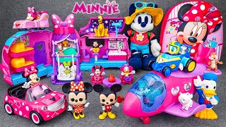 Satisfying with Unboxing Disney Minnie Mouse Cute Pink Airplane Playset Review Toys ASMR [upl. by Alemac]