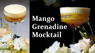 mango grenadine mocktail  how to make mocktail with white egg  stylish mocktail [upl. by Ellebyam941]