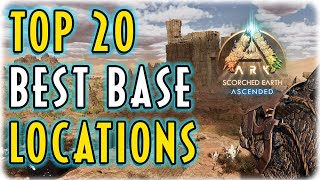 Top 20 Best Base Locations in Ark Survival Ascended Scorched Earth [upl. by Ydissahc]