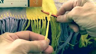 One minute tutorial Easy way to tie a knot to finish your weaving [upl. by Yslehc]