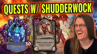 SHUDDERWOCK WITH QUESTS Easiest road to the top  Hearthstone Battlegrounds [upl. by Gilpin]