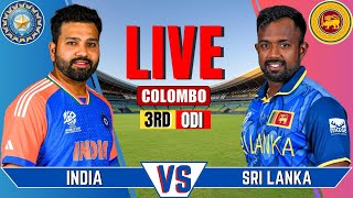 IND VS SL Live Match  Live Score amp Commentary  INDIA vs SRI LANKA 3rd ODI Live Match Today [upl. by Odnolor]