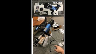 Walmart Clearance MAXX Explore 70 400mm Telescope 320469 unboxing setup [upl. by Bergren]