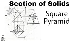 1 Section of Solids  Square Pyramid  Problem1  Most Important Problem [upl. by Capone962]