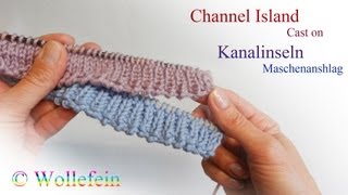 Channel Island Cast On  Kanalinseln Maschenanschlag [upl. by Ahsan]