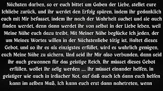 WERKTÄTIGE NÄCHSTENLIEBE  ZUSAMMENSCHLUß MIT GOTT [upl. by Bernj]