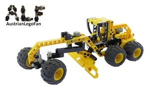 Lego Technic 8451 Motor Grader  Lego Speed Build Review [upl. by Romeu]