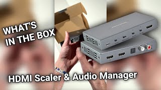 HDMI Scaler amp Audio Manager  Offering video downscaling and audio downmixing Whats in the box [upl. by Dalia390]