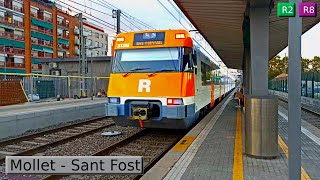 Mollet  Sant Fost R2  R8  Rodalies Barcelona  Renfe 447  451  Civia [upl. by Kristoffer629]