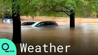 Torrential Rain Triggers Flooding in Charlotte North Carolina [upl. by Pearlman124]