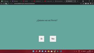 ¿Quieres ser mi Novia  Declararse de Forma Única con HTML CSS y JS [upl. by Cayser197]