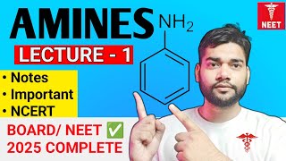 AMINES  Class 12th Chemistry Lecture 1 [upl. by Najib32]