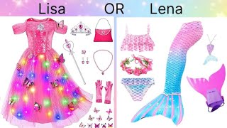 Lisa or Lena 💖 Clothes amp kawiithings amp accessorie amp bags amp makeup wouldyourather [upl. by Hakon]