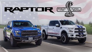 2017 Ford Raptor vs 700hp Shelby F150 Review  American Legends [upl. by Synn]