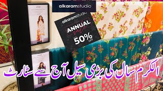 Alkaram 50 Off Annual Sale today  Alkaram sale 2023 [upl. by Scotti]