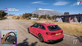 Forza Horizon 5  2018 Audi RS 4 Avant Steering Wheel Gameplay on Logitech G29 amp Thrustmaster TH8S [upl. by Elesig759]