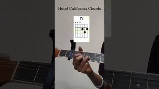 Hotel California Chords  shorts guitar hotelcalifornia guitarlesson guitartutorial viral [upl. by Barnard585]