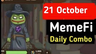 memeFi Daily Combo 22 October  memeFi Secret Code Today 22 October today [upl. by Tillman871]