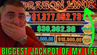 BIGGEST JACKPOT Of MY LIFE On Million Dollar Dragon Link Slot [upl. by Busby]