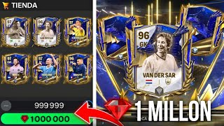 GASTAMOS 1 MILLON DE GEMAS EN SOBRES TOTY ILIMITADOS 😱🔥 FC MOBILE [upl. by Lohman]