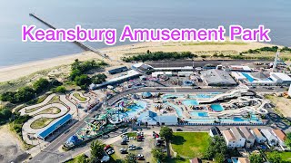 Keansburg Amusement and Water Park by drone New Jersey USA [upl. by Ferdy931]