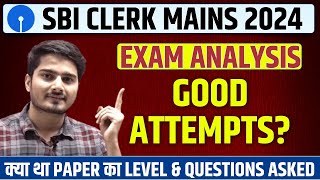 🔥SBI Clerk Mains Exam Analysis 2024  Paper Level amp Questions Asked Vijay Mishra [upl. by Killy783]