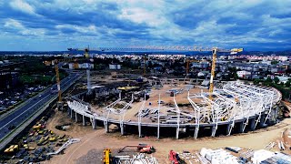 The works are progressing at the Targoviste stadium [upl. by Nyrraf335]