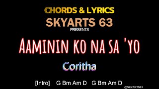 VIDEOKE  Aaminin ko na sa iyo  CHORDS and LYRICS by Coritha [upl. by Marcela37]