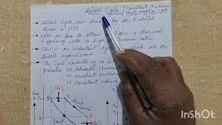 RGPV I C EngineLECTURE08Derivation of Thermal Efficiency of DIESEL CYCLE [upl. by Hteazile929]