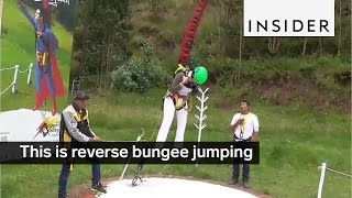 This is reverse bungee jumping [upl. by Sinai765]