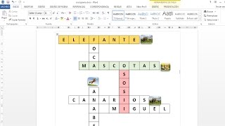 Tutorial de como hacer un crucigrama en word [upl. by Roice]