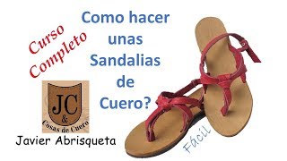 ¿Como hacer unas sandalias de cuero [upl. by Schurman918]