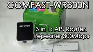 Обзор COMFAST CFWR300N  AP Router Repeater 300Mbps [upl. by Aciretnahs]