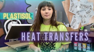 SCREEN PRINTING  Plastisol Ink heat transfers [upl. by Hamachi786]