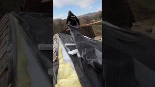 Insulating a roof with foam panels insulation construction homerenovation [upl. by Weigle]