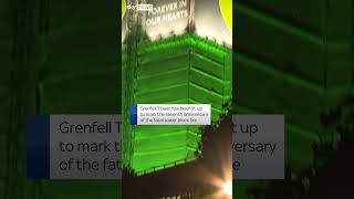 Grenfell Tower lit up for anniversary [upl. by Bal686]