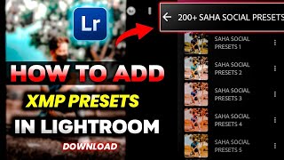 How to addimport Xmp Presets In Lightroom Mobile  Lightroom Mein Presets Kasie Add KrenLightroom [upl. by Eerual]