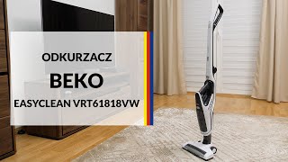 Odkurzacz pionowy Beko EasyClean VRT61818VW – dane techniczne – RTV EURO AGD [upl. by Reffotsirk]