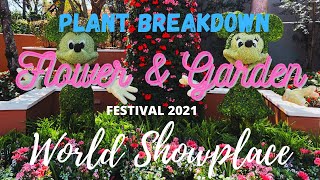 World Showplace  Epcot Flower amp Garden Plant Breakdown [upl. by Mackay]