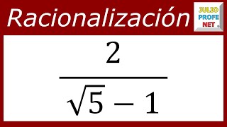 RACIONALIZACIÓN MEDIANTE CONJUGACIÓN  Ejercicio 5 [upl. by Noyes]