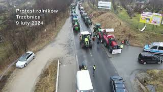 Protest rolnikoĚw  Trzebnica 9 luty 2024 [upl. by Acissehc845]