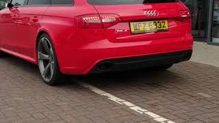 Audi RS4 B8 Avant quattro w ARMYTRIX CatBack Variable Valve Exhaust loud revs [upl. by Aihsenyt]