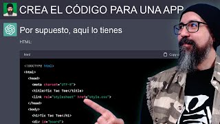 Como programar en ChatGPT  FÁCIL y RÁPIDO  Apps con INTELIGENCIA ARTIFICIAL en CSS HTML Y JS [upl. by Aknaib730]