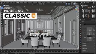 How to Make Classic Interiors in Blender Tutorial [upl. by Annauqal758]