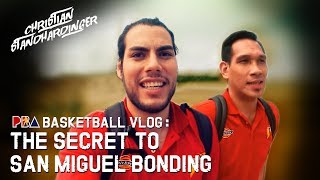 PBA Basketball Vlog The Secret to San Miguel Bonding [upl. by Maghutte555]