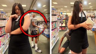 Woman Confronts ‘Creep’ Inside Barnes and Noble [upl. by Enaamuj]