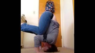 Debbie does headstand [upl. by Winthorpe]