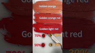 Oil Paint Complementary color mixing Red Vs Gold Very Satisfying and Relaxing Color Mix [upl. by Entroc]