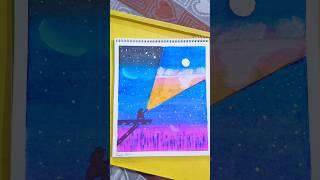 Easy oil pastels art for beginners art drawing artmandli painting oilpastel oilpasteldrawing [upl. by Deden]